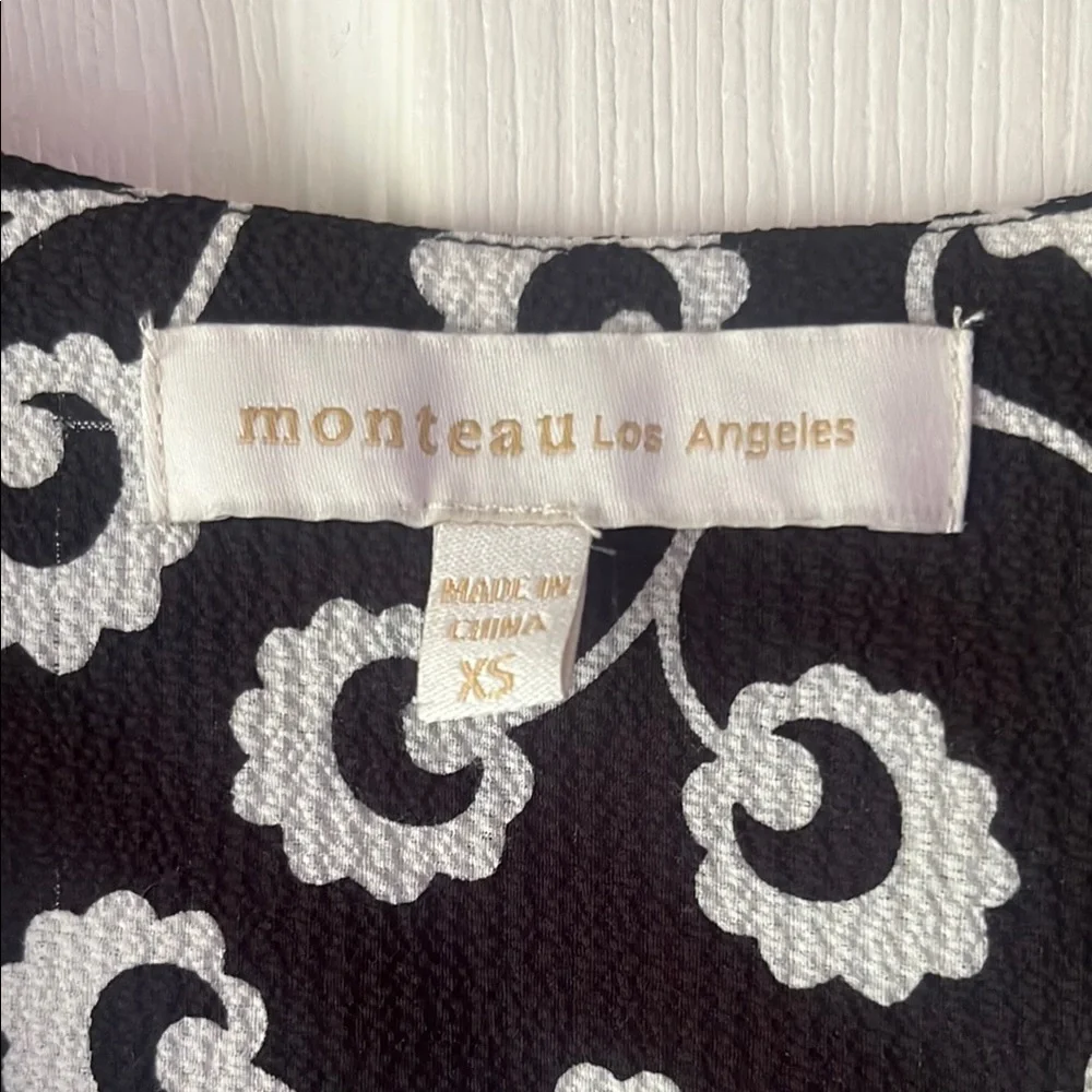 Monteau Black and White Floral Mini Dress - Picture 2 of 4
